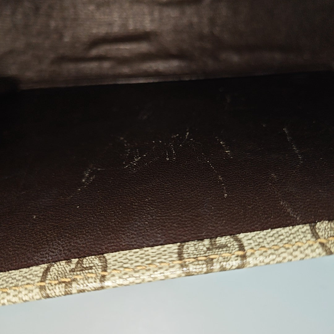 Monogram Coated Canvas Shoulder Bag Brown