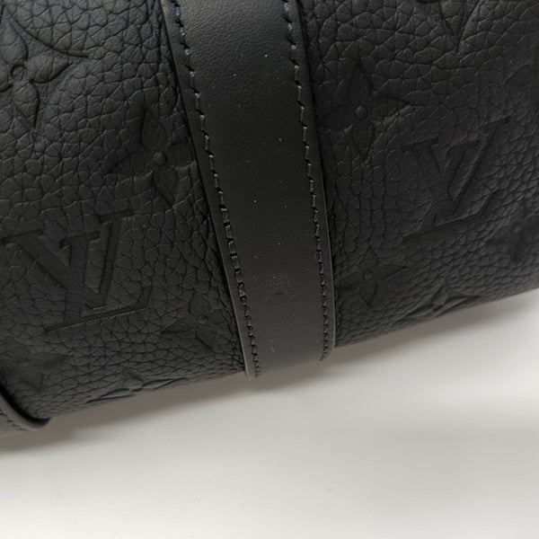KEEPALL 25 Monogram Calfskin Black