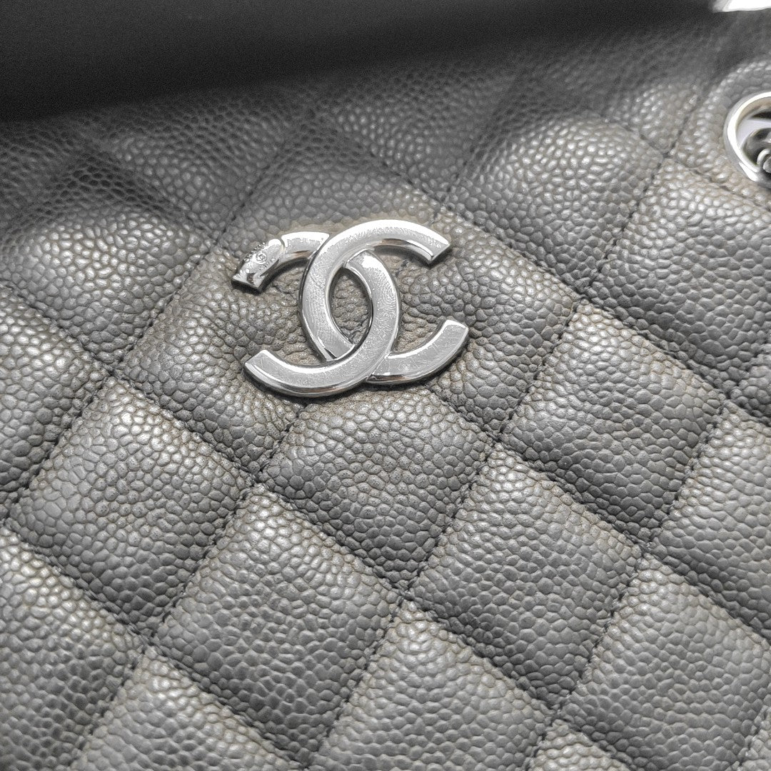 Quilted Grained Calfskin Black