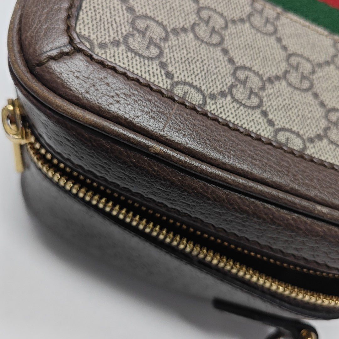 Ophidia Mini Monogram Coated Canvas Beige