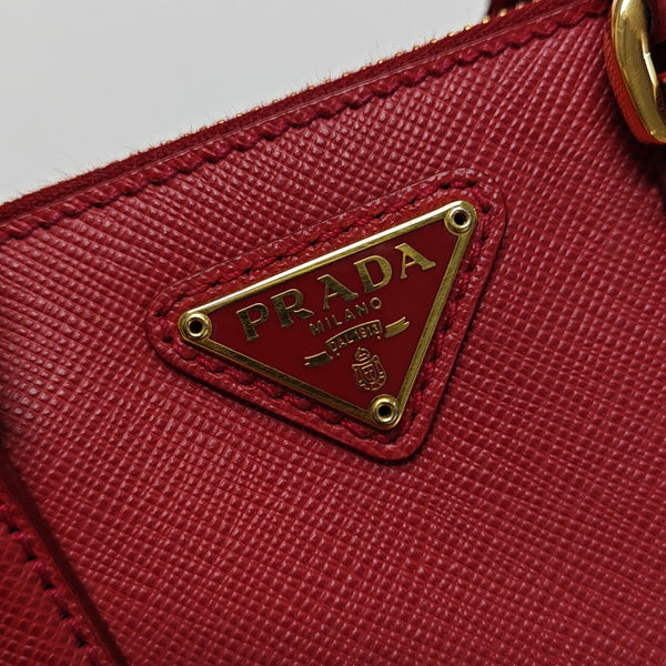 Galleria Super Mini Saffiano Calfskin Red