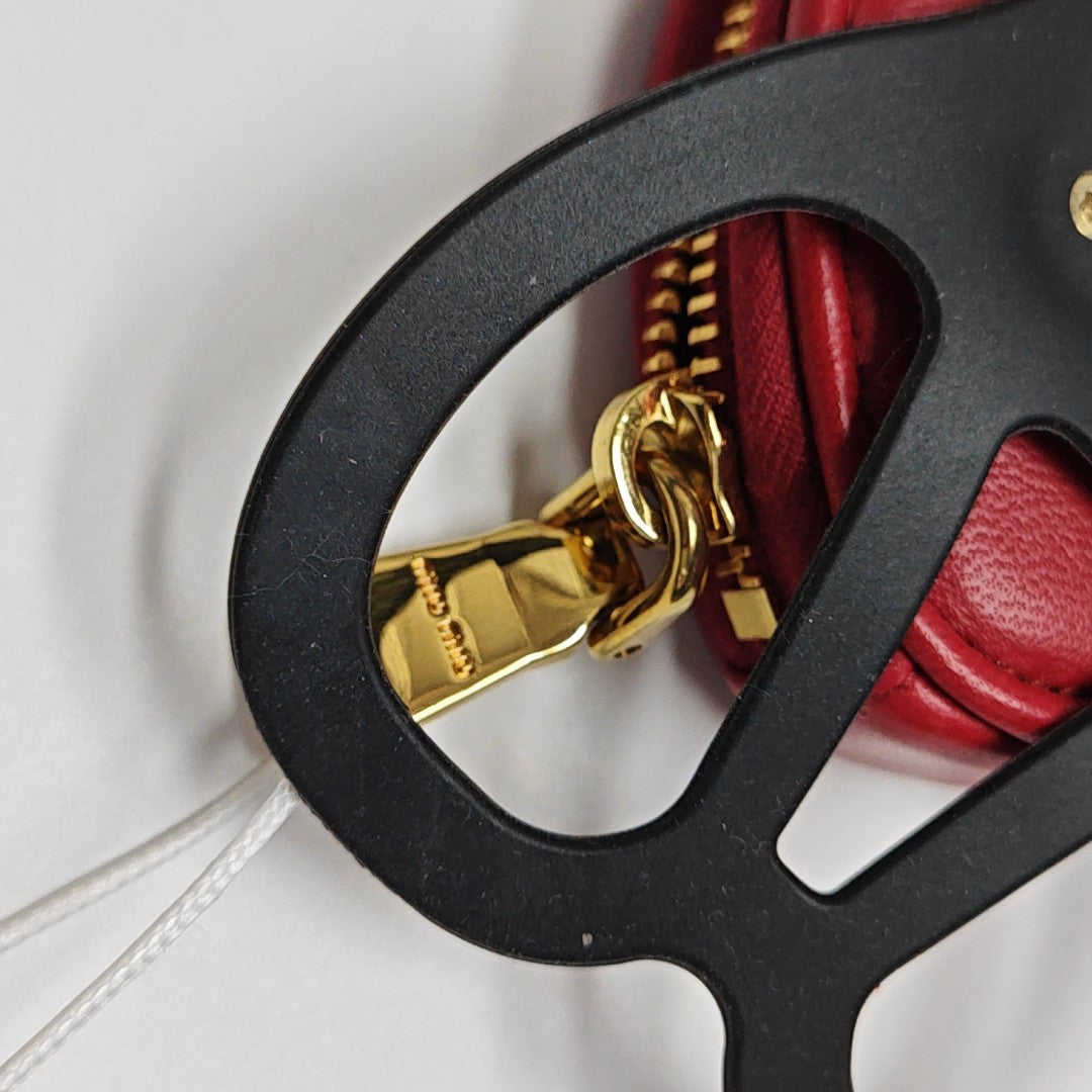 Quilted Lambskin Shoulder Bag Red