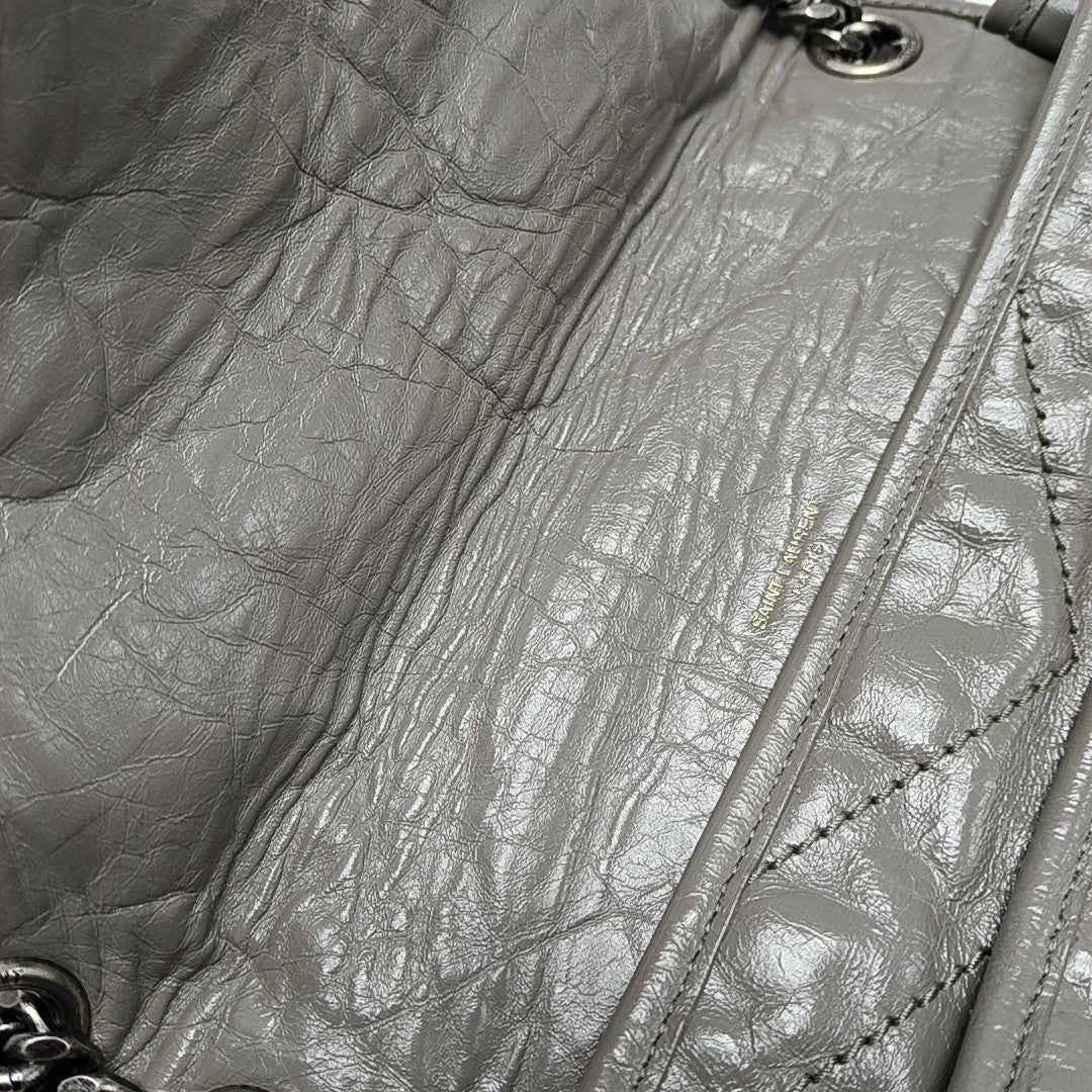 NIKI Medium Chevron Calfskin Brown