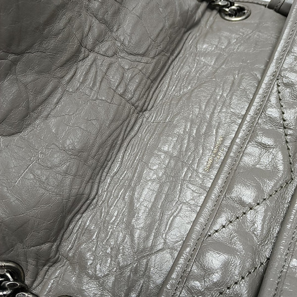NIKI Medium Chevron Calfskin Brown