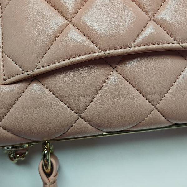 TRENDY CC Small Quilted Lambskin Pink