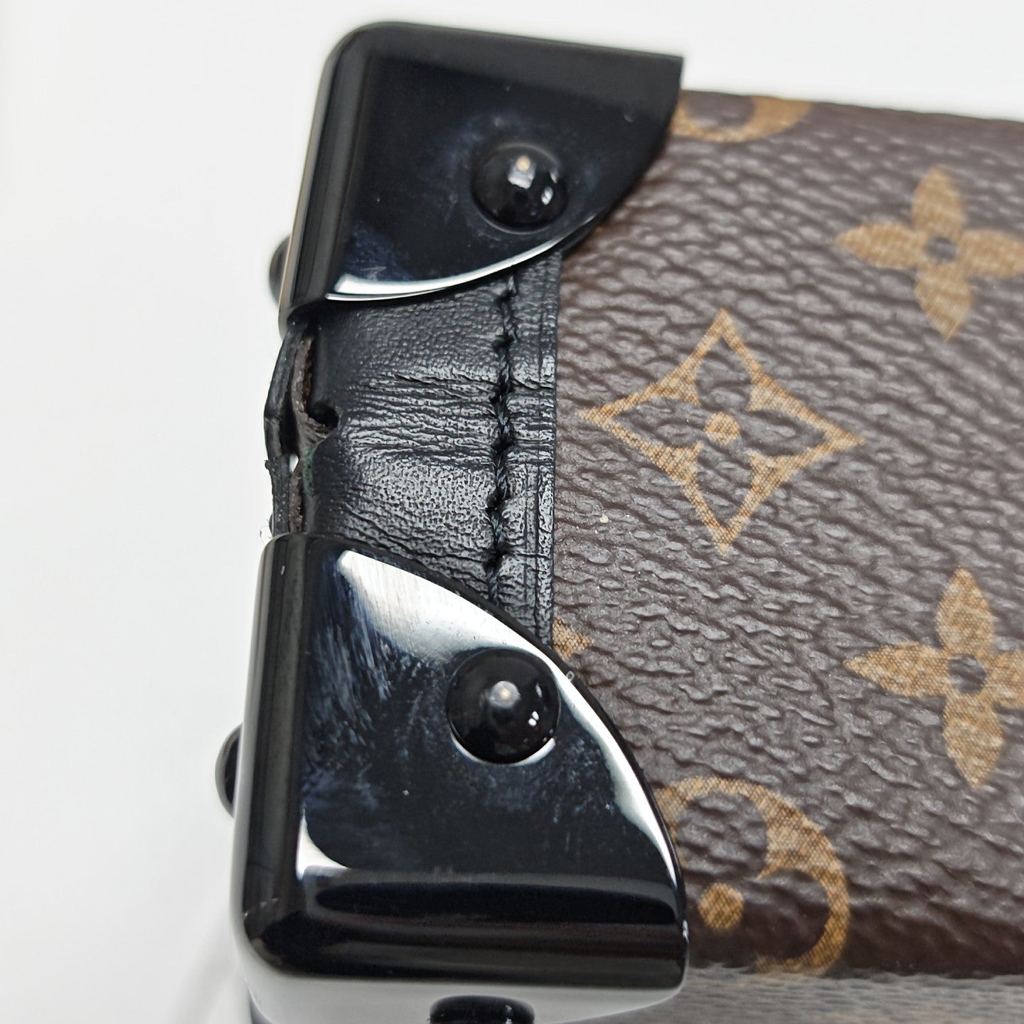 PETITE MALLE Monogram Coated Canvas Brown