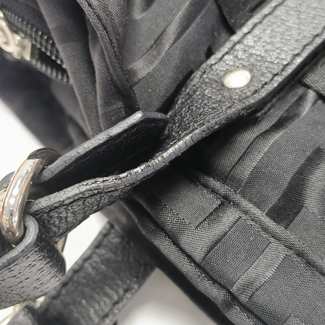 Fabric Top Handle Bag Black