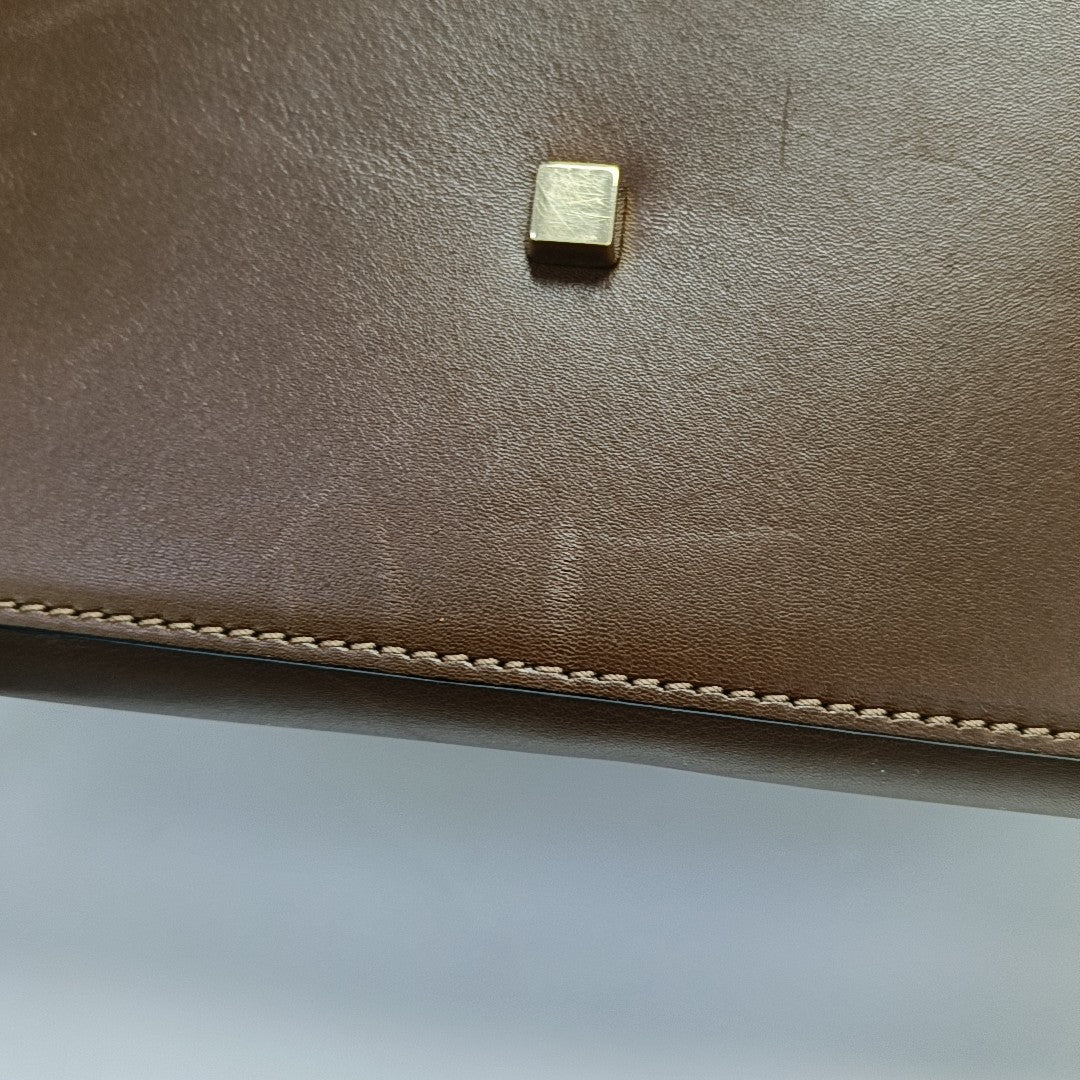 Leather Shoulder Bag Brown