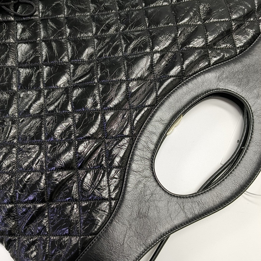 CHANEL 31 Large Quilted Vintage Calf Black