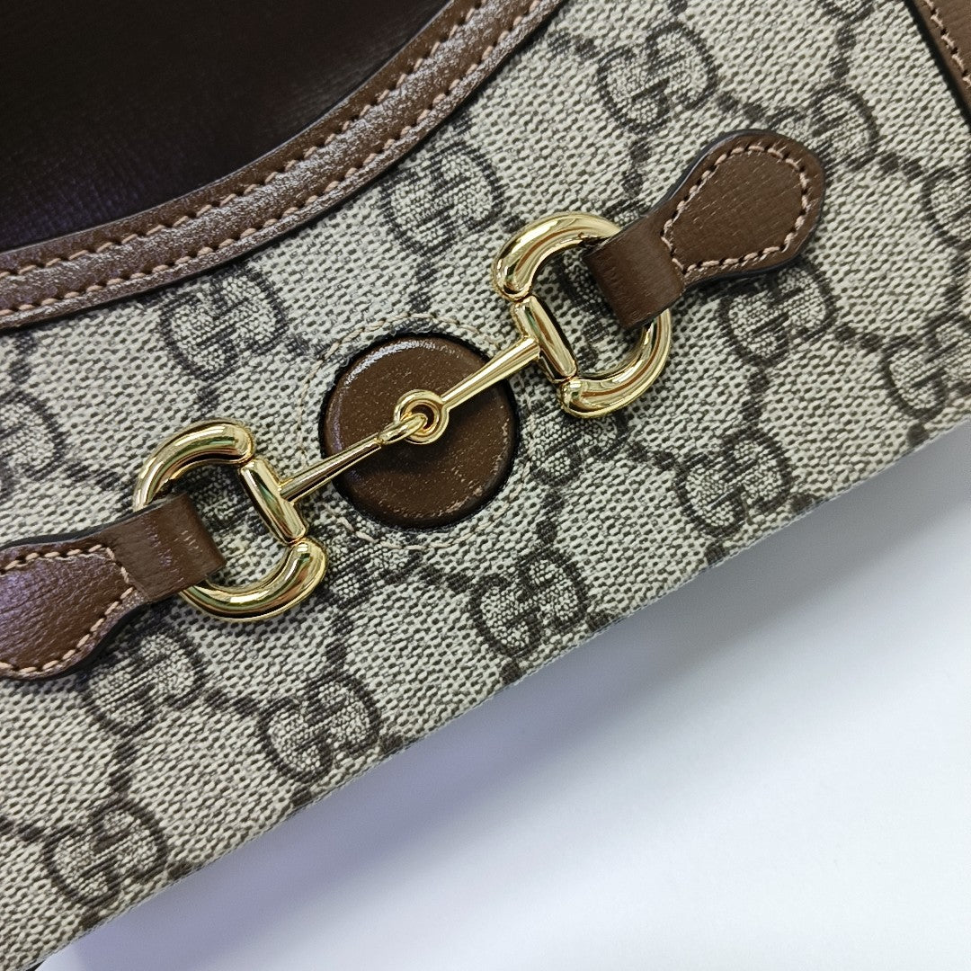 Horsebit 1955 Mini Monogram Coated Canvas Beige
