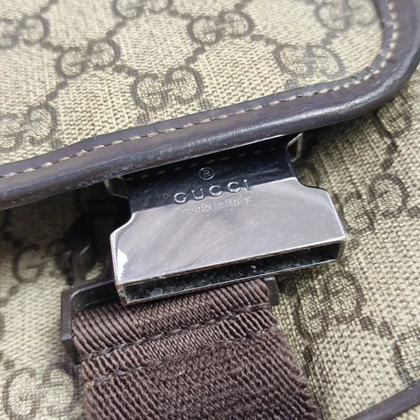 GG Messenger Monogram Coated Canvas Black