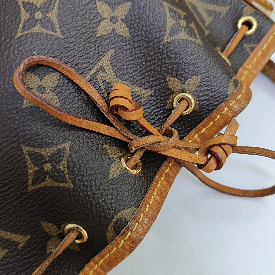 NÉONOÉ Nano Monogram Coated Canvas Brown