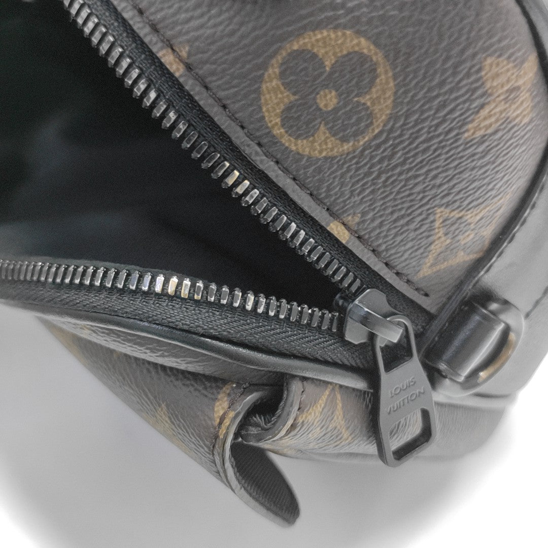 S LOCK Monogram Coated Canvas Brown