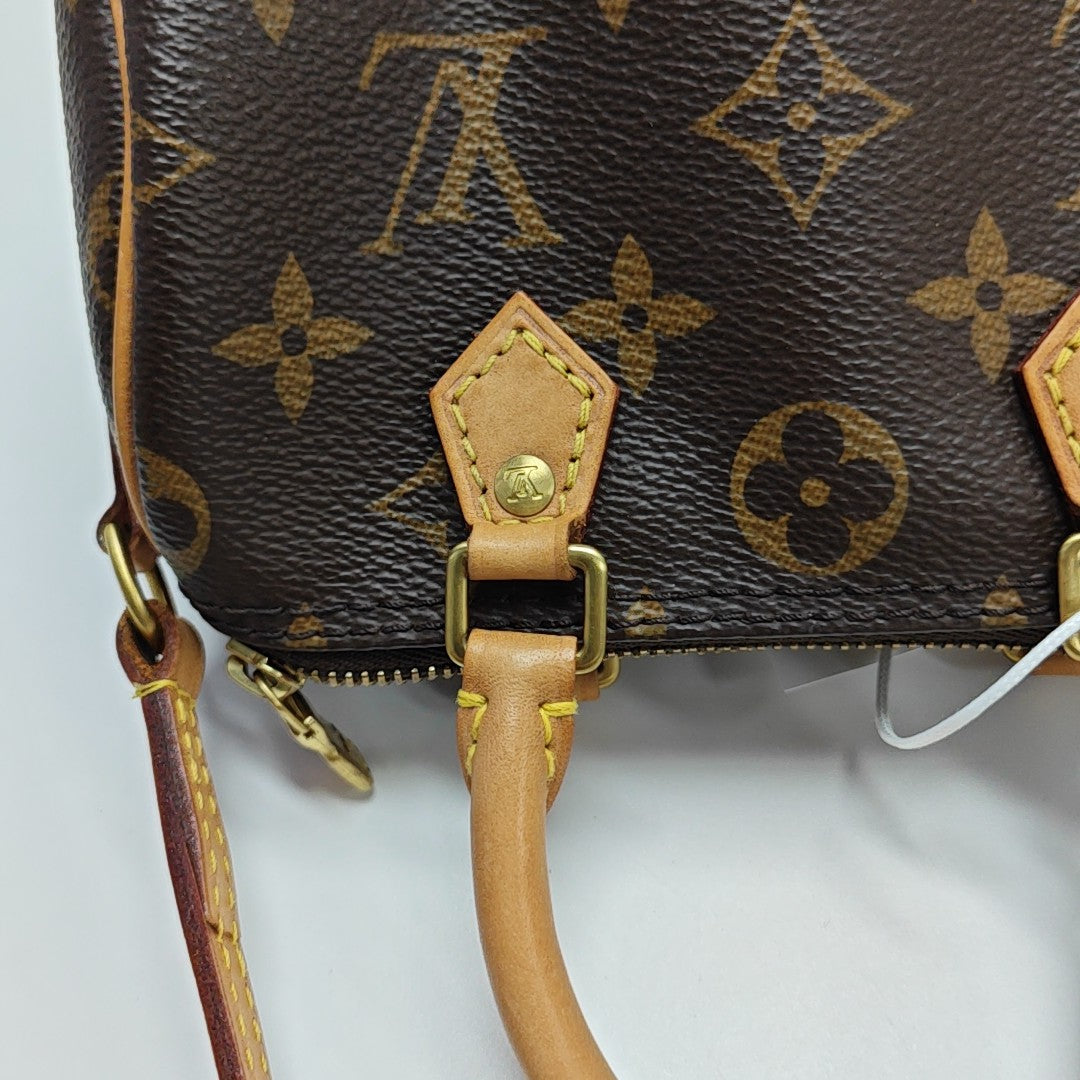 SPEEDY Nano Monogram Coated Canvas Brown