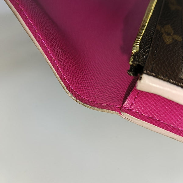 EMILIE Monogram Coated Canvas Brown Wallet