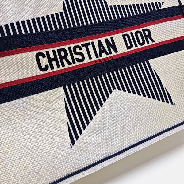 Authenticated pre-owned  Book Tote Large Canvas White - Tote Bag at Looply