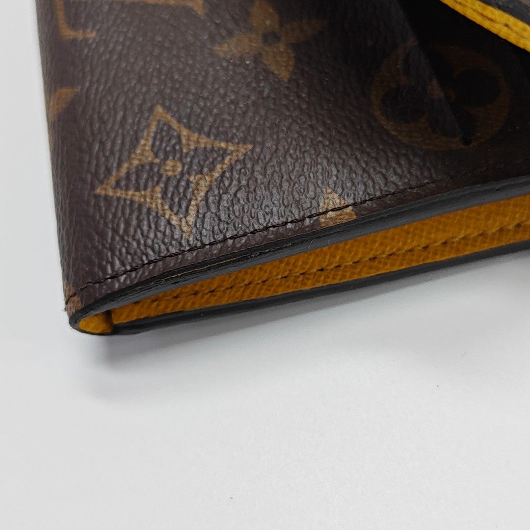 EMILIE Monogram Coated Canvas Brown Wallet