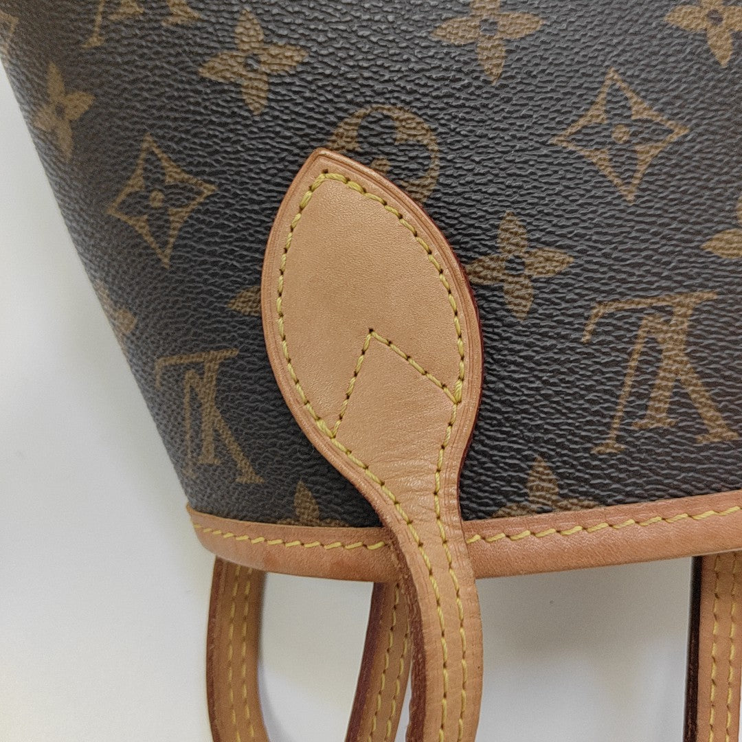 NEVERFULL MM Monogram Coated Canvas Brown