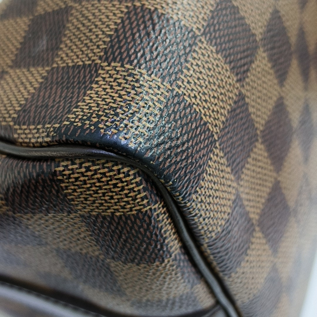 SPEEDY 25 Damier Ebene Coated Canvas Brown