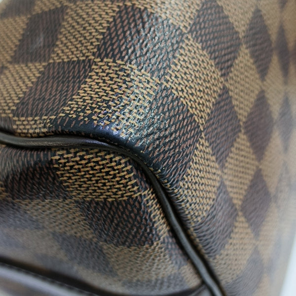 SPEEDY 25 Damier Ebene Coated Canvas Brown