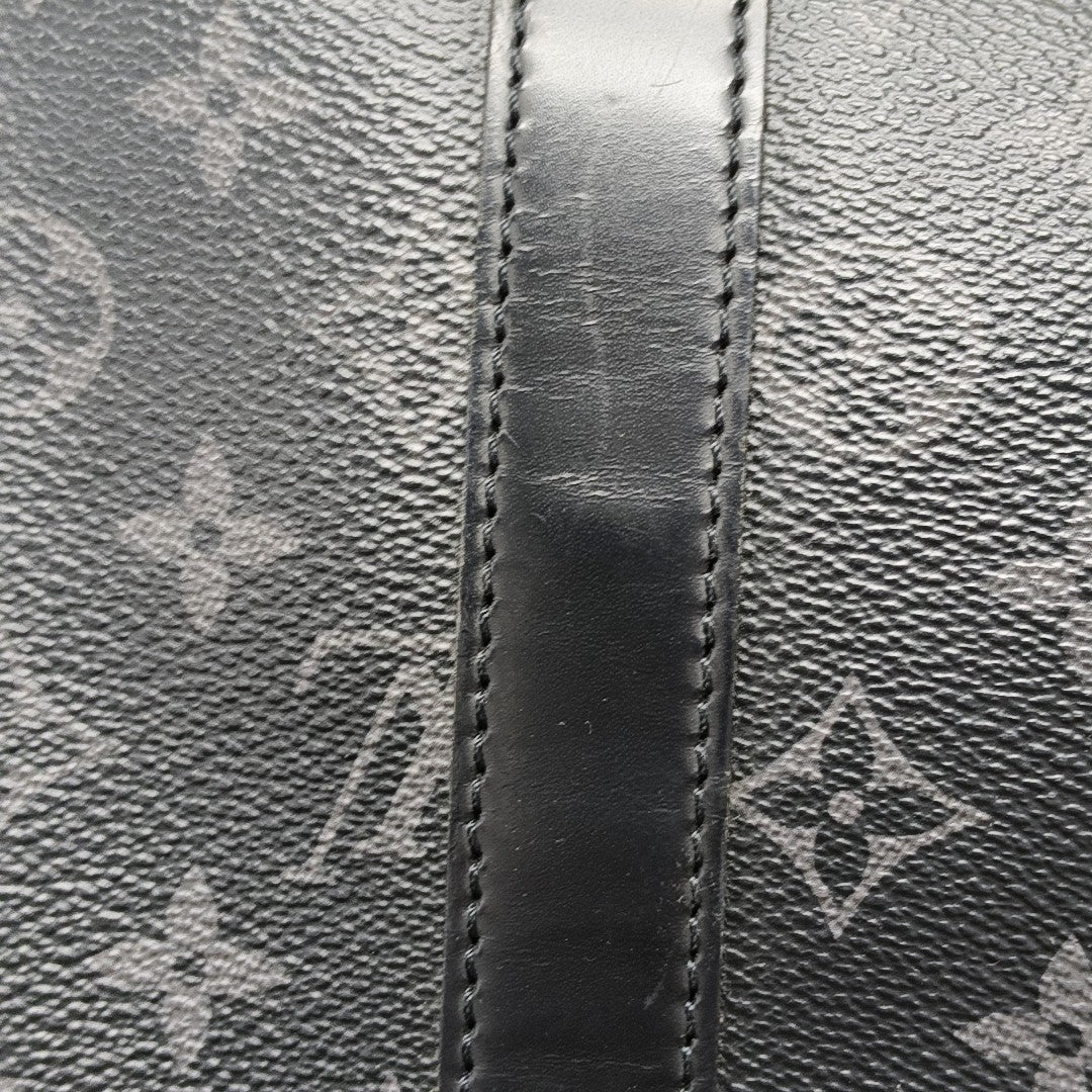 KEEPALL 45 Monogram Coated Canvas Black