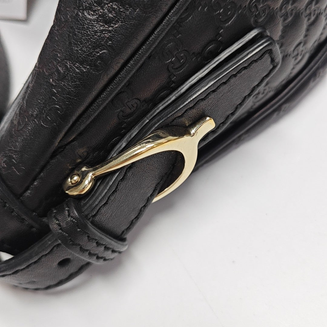 Monogram Calfskin Top Handle Bag Black