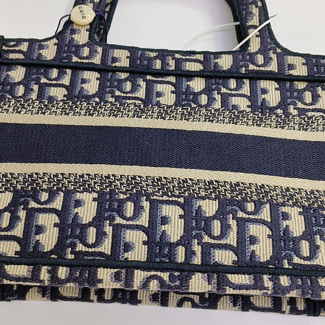 Book Tote Mini Canvas Blue