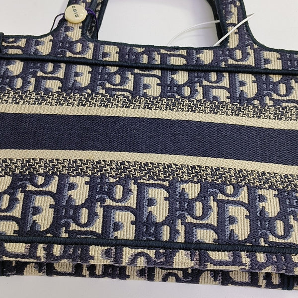 Book Tote Mini Canvas Blue