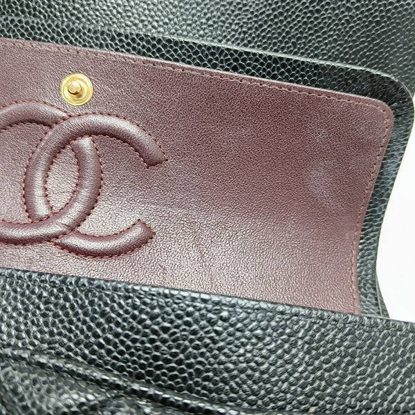 CLASSIC FLAP Small Quilted Grained Calfskin Black