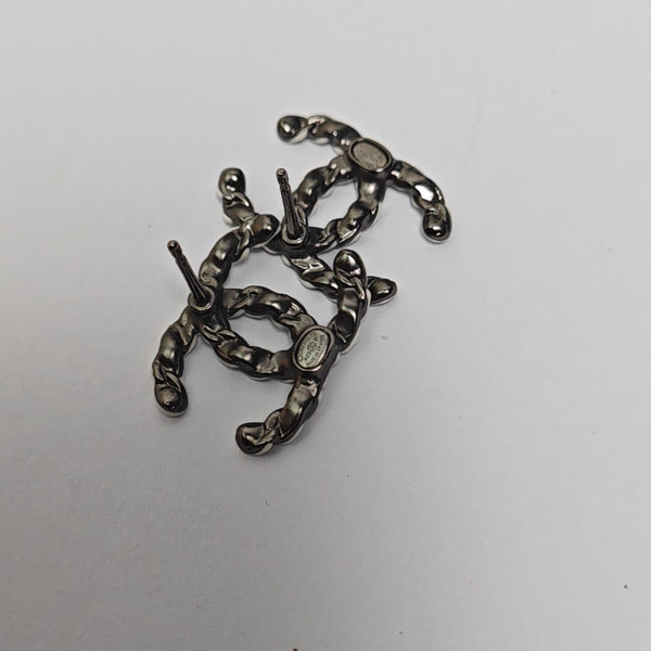 Metal Gray Stud Earrings
