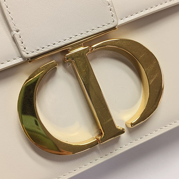 30 Montaigne Calfskin White