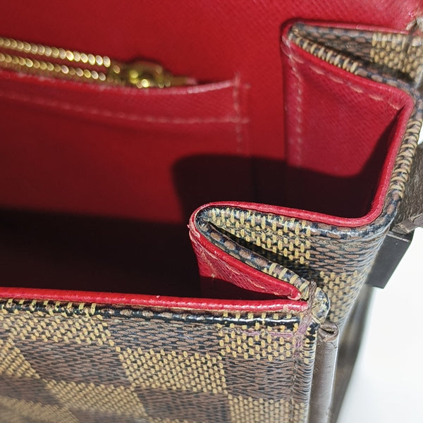 TRIBECA Damier Ebene Coated Canvas Brown