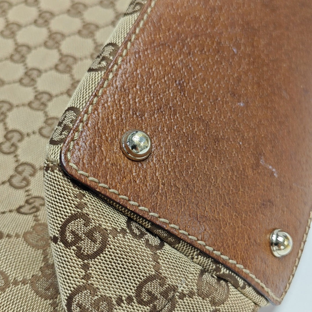 Monogram Canvas Top Handle Bag Brown
