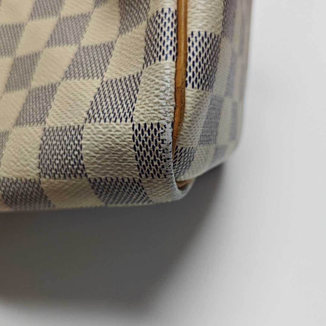 SPEEDY 30 Damier Azur Coated Canvas White