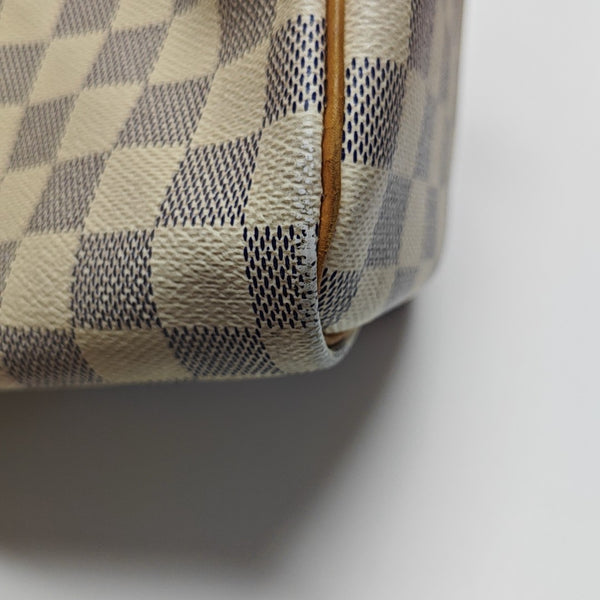 SPEEDY 30 Damier Azur Coated Canvas White