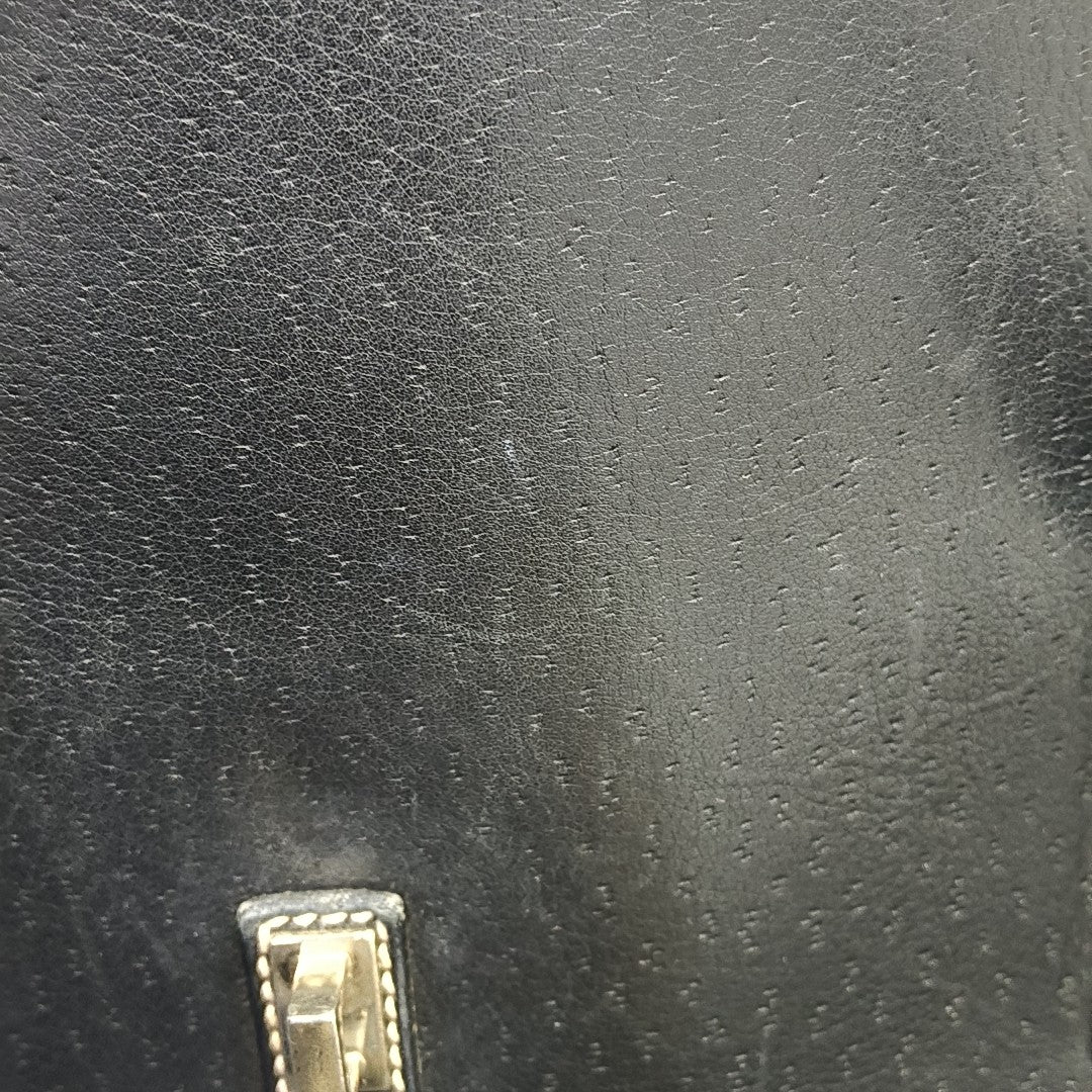 Calfskin Top Handle Bag Black