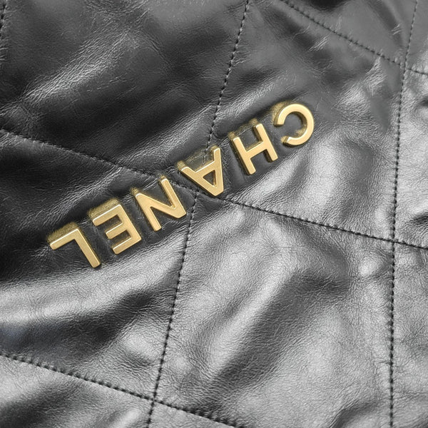 CHANEL 22 Large Calfskin Black