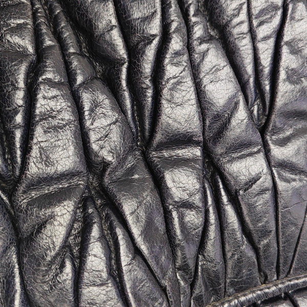 Quilted Lambskin Top Handle Bag Blue