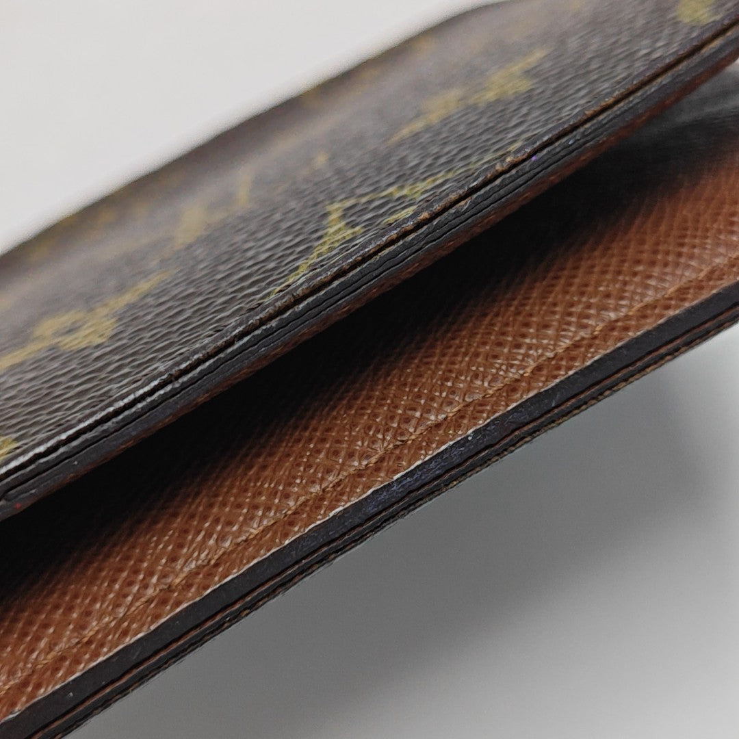 Monogram Coated Canvas Card Holder Brown