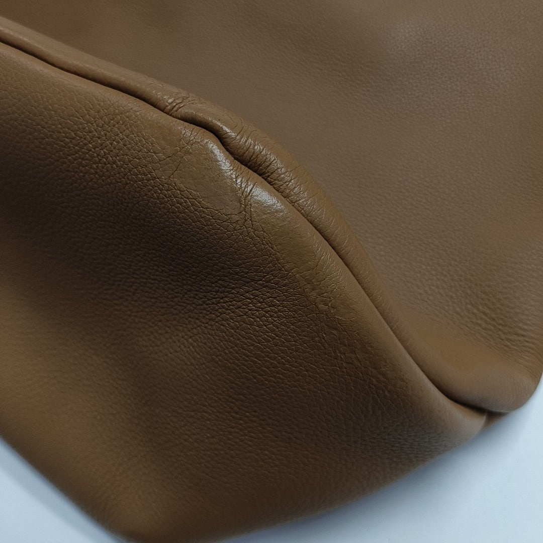 Calfskin Shoulder Bag Brown