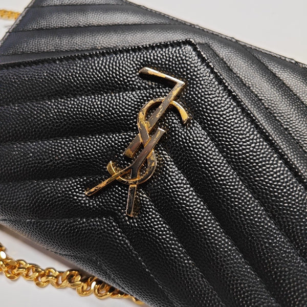 MONOGRAM WOC Chevron Calfskin Black