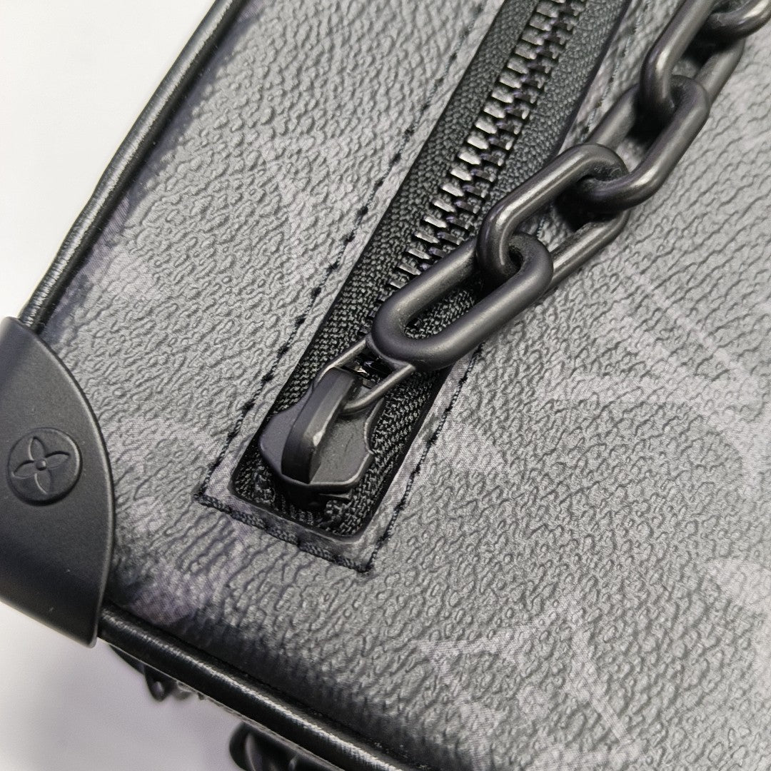 SOFT TRUNK Mini Monogram Coated Canvas Black