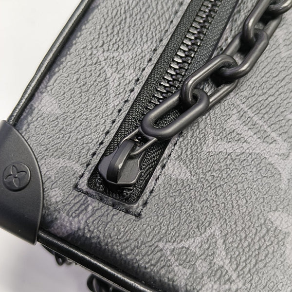 SOFT TRUNK Mini Monogram Coated Canvas Black