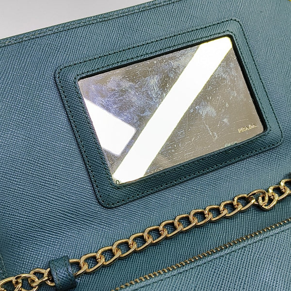 Saffiano Calfskin Shoulder Bag Green