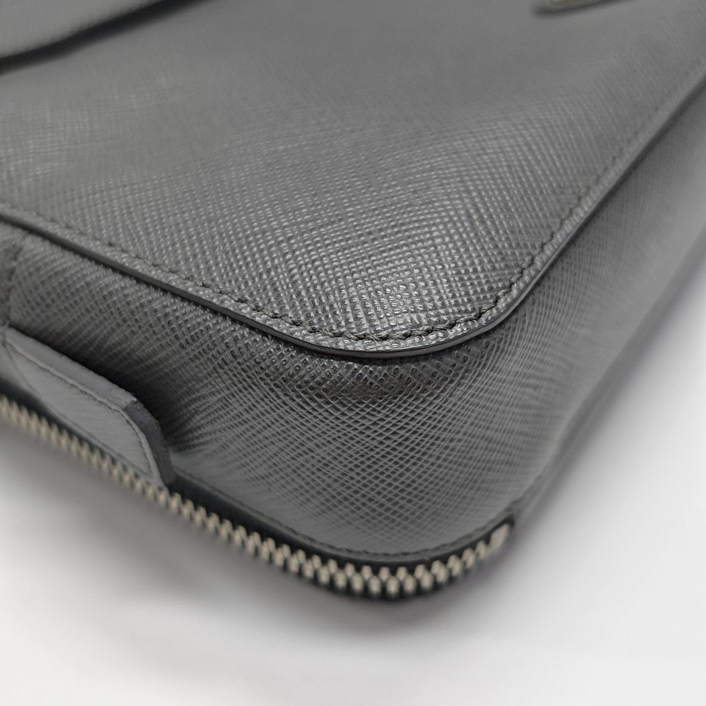 Leather Clutch Gray