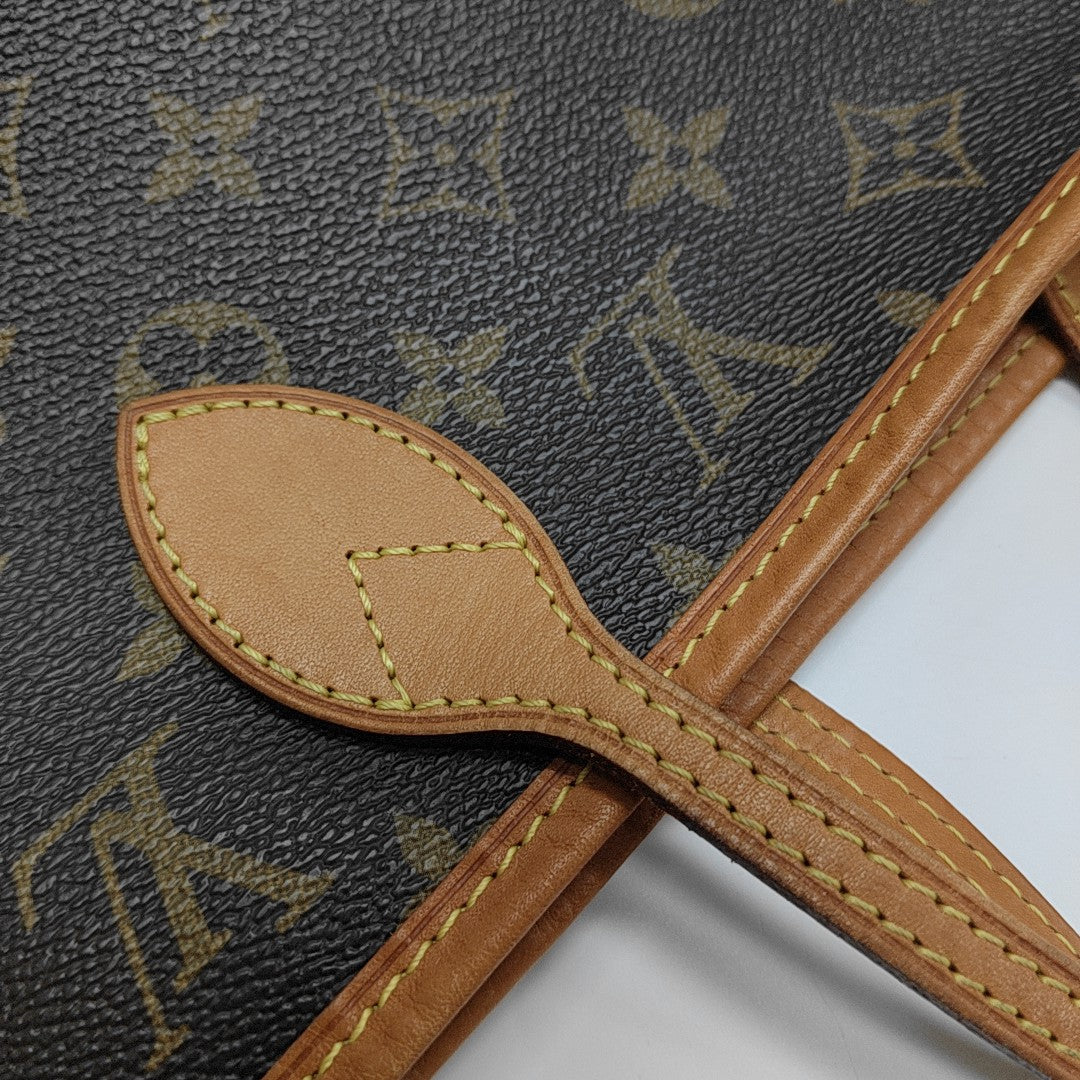 NEVERFULL MM Monogram Coated Canvas Brown