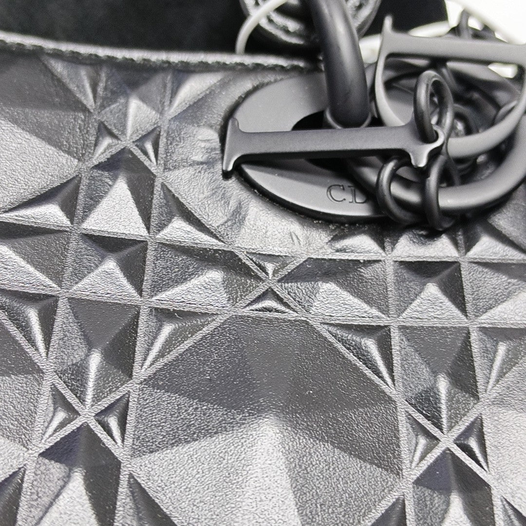 Lady Dior Mini Quilted Calfskin Black
