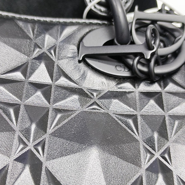 Lady Dior Mini Quilted Calfskin Black