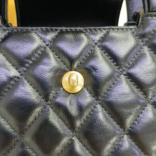 KELLY Mini Quilted Lambskin Black
