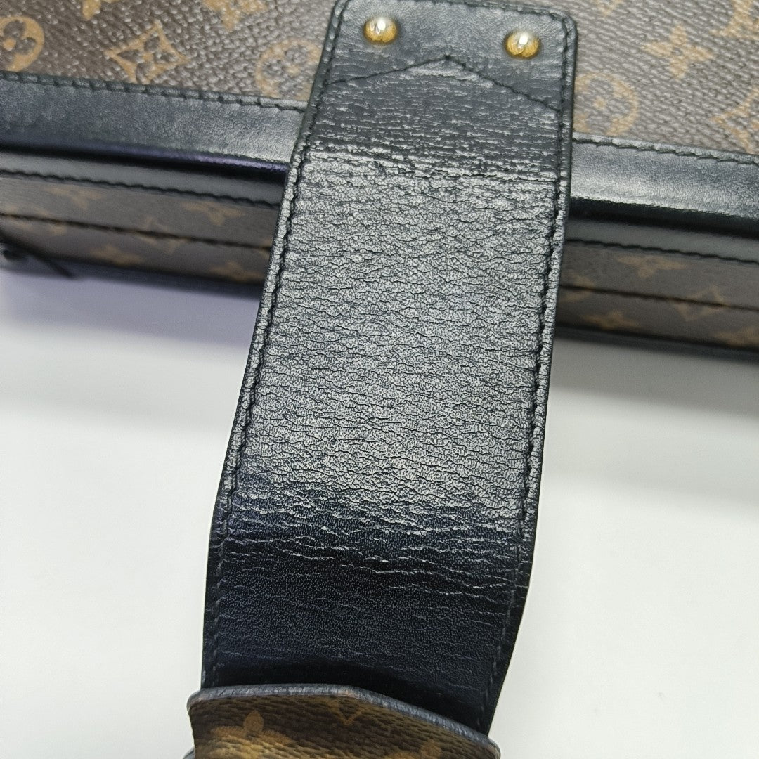 PETITE MALLE Monogram Coated Canvas Brown